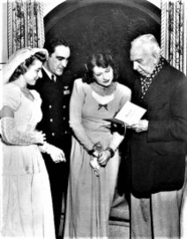 Helen and Theodore Dreiser at wedding of Lt. George B. Smith and Dorothy Tucker, Glendale, CA 12-21-1945